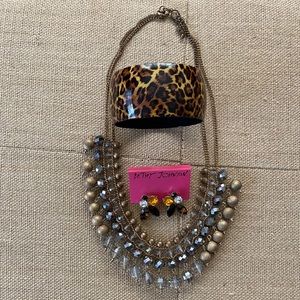 Betsey Johnson/Wild Thing Leopard Jewelry Bundle